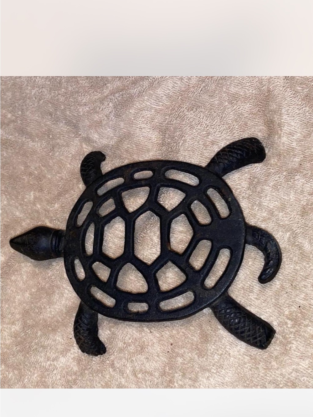 Cast Iron Turtle Trivet - Black